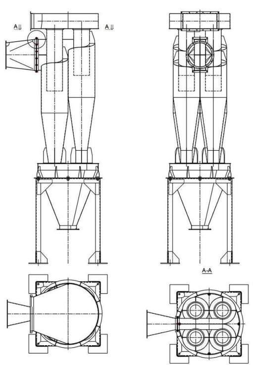 чертеж циклона У21-ББЦ в Киришах